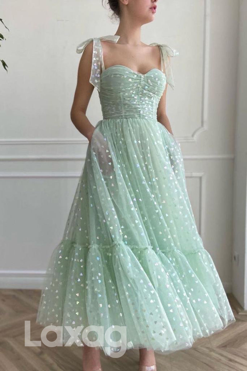 16786 - A-line Sweetheart Tulle Long Prom Dress with Pockets|LAXAG